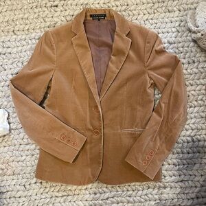 Theory Bergdorf Goodman Camel Velvet Blazer